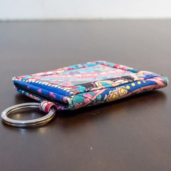 VERA BRADLEY Quilted Haymaker Paisley Campus Double ID Pocket Size Bifold Wallet - Picture 4 of 7